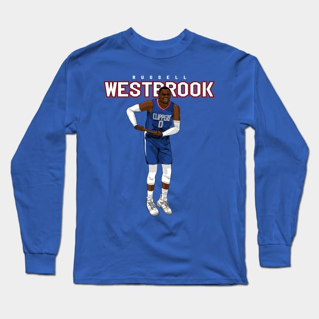 Russell Westbrook Long Sleeve T-Shirt by origin illustrations